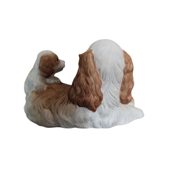 Homco Home Interiors 1434 Cocker Spaniel Dog W/ Puppies Figurine Vintage - Picture 3 of 10